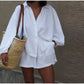 Cotton Linen Women's Two-Piece Summer Shorts Set, Plus Sizes