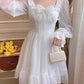 French Sweet Summer Princess Dress, White Chiffon Special Occasion Dress