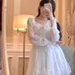 French Sweet Summer Princess Dress, White Chiffon Special Occasion Dress