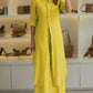 Elegant Lapel Single-Breasted Long Shirt and Wide-Leg Pants Suit