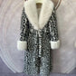 Women's Luxury Faux Mink Fur Coat with Contrast Collar, Multi Colours