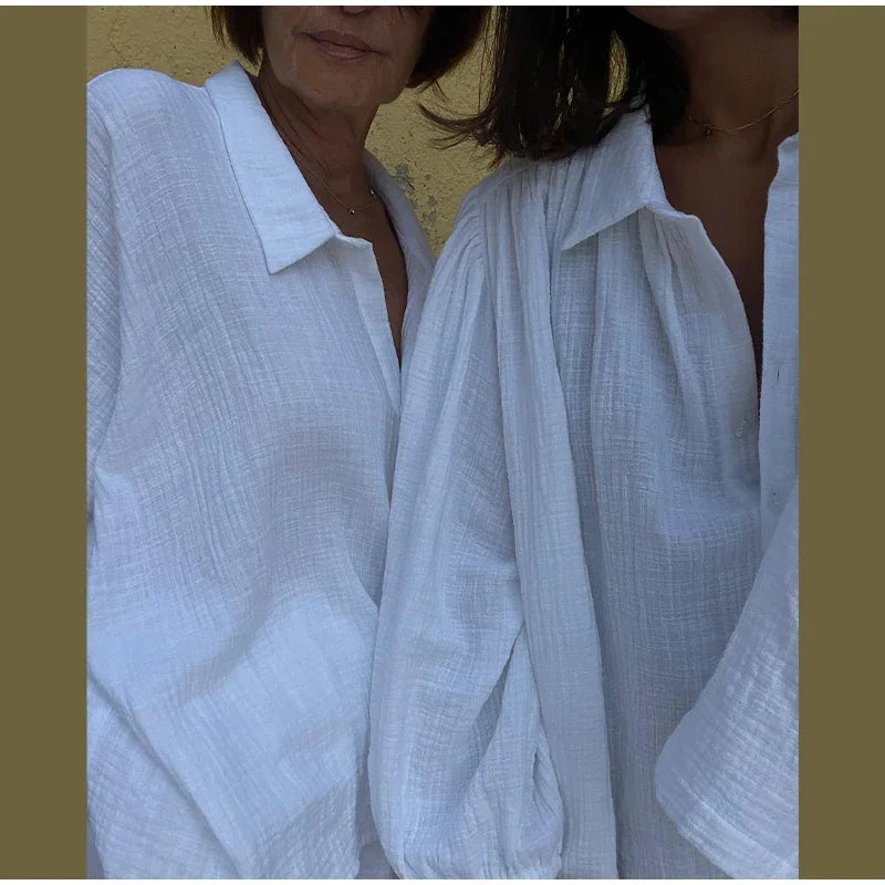 Cotton Linen Women's Two-Piece Summer Shorts Set, Plus Sizes