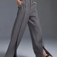 Women's Very Wide Leg Urban Pleated Split-Front Trousers