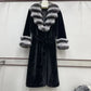 Women's Luxury Faux Mink Fur Coat with Contrast Collar, Multi Colours