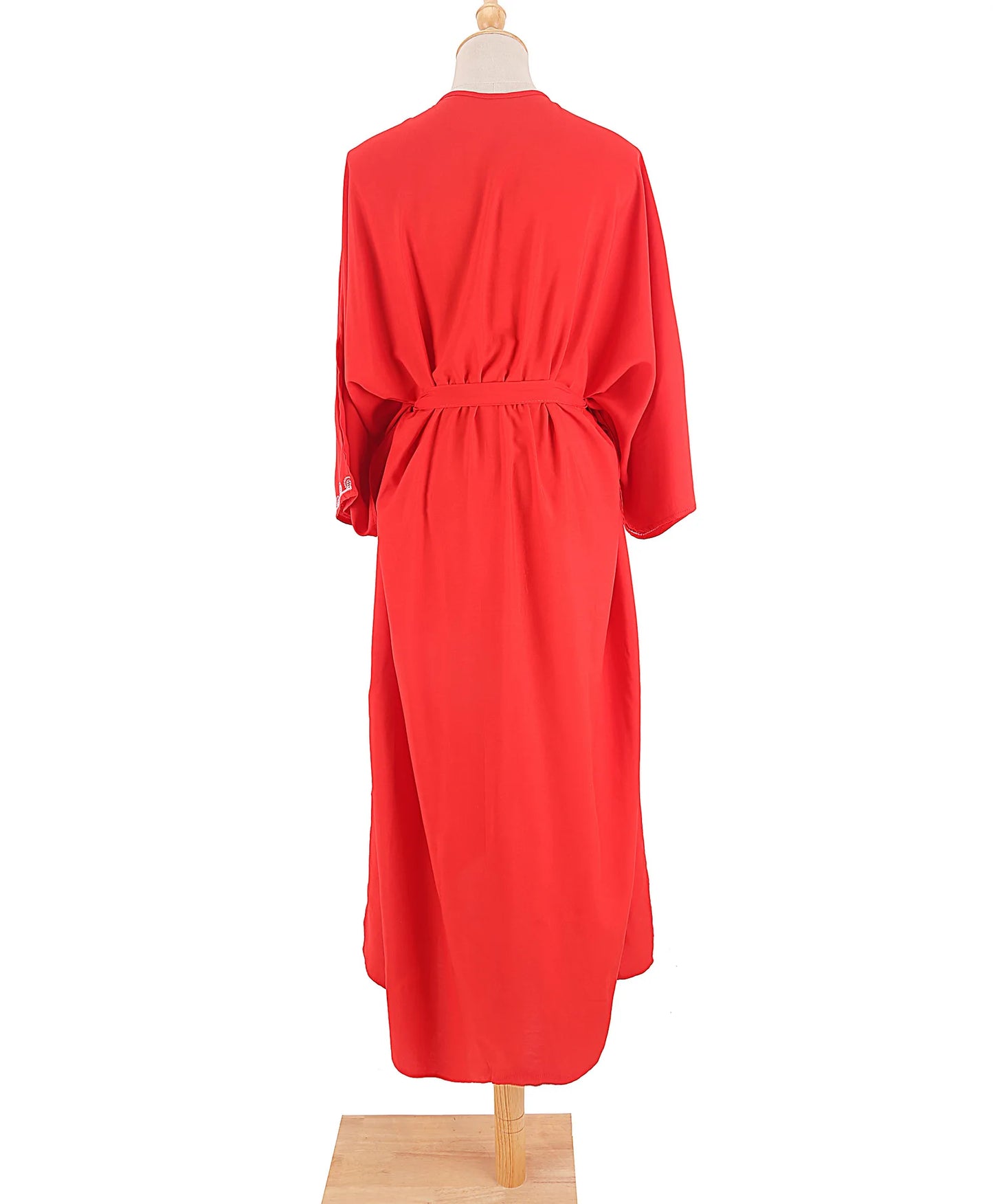 Loose Beach Kimono Cardigan Swimsuit Cover Up with Embroidery