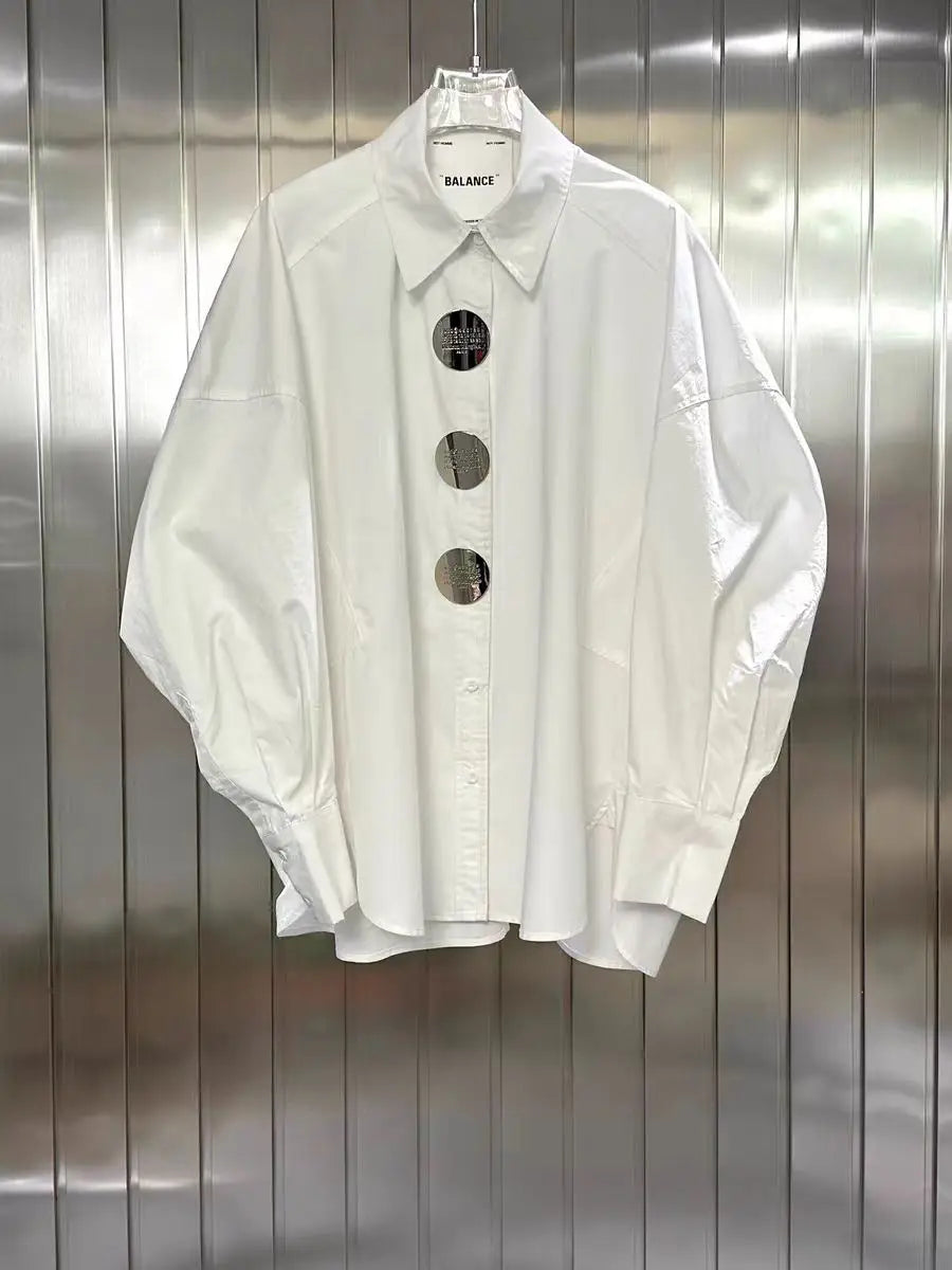 Women's Loose Casual Oversized Cotton Shirt, Candy Colours