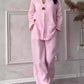 Women's Cotton and Linen Round-Neck Summer Short-Sleeves Pants Suit