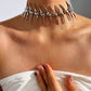 Dark Cross Edgy Thorn Skeleton Necklace