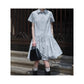 Elegant Preppy Dress, Summer Slim-Fit Shirt Dress