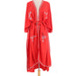 Loose Beach Kimono Cardigan Swimsuit Cover Up with Embroidery