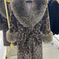 Women's Luxury Faux Mink Fur Coat with Contrast Collar, Multi Colours