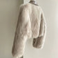 Vireous Polo Collar Women's Faux Fur Bomber Jacket, Spring and Autumn Collection