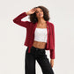 Bow Tied Front Knitted Women's Cardigan, Multi Colours
