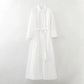 Vireous Cotton Embroidery Classic French Country-Style Dress