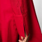 Vireous Ruched Elegant Red Party Dress