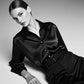 Vireous Luxury Soft Satin Women's Classic Shirt, Block Colours