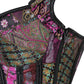 Goth Burlesque Eveningwear Corset, Body Shaper, Bustier, Jacquard Print, Plus Sizes
