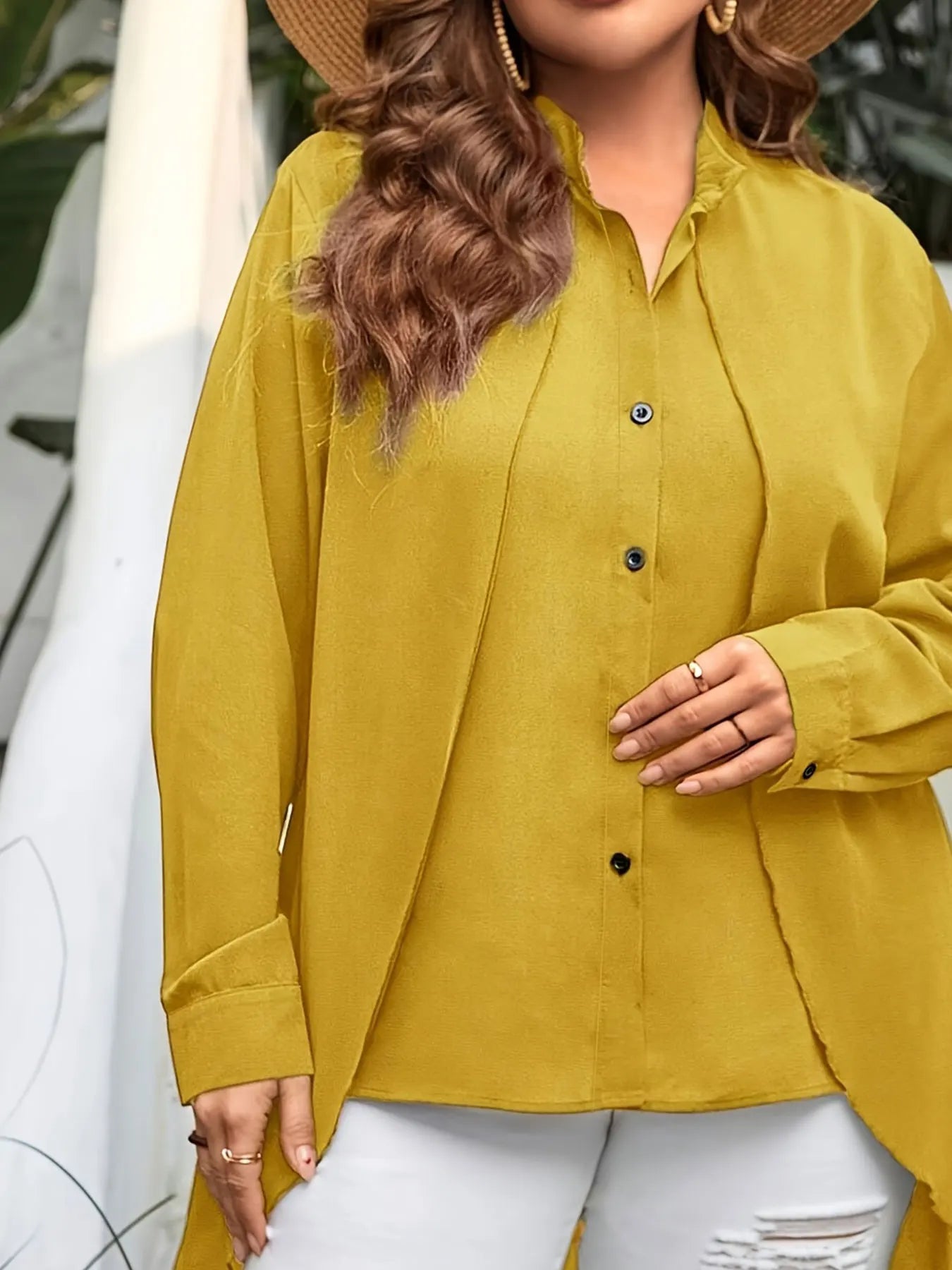 Vireous Women's Amber Woven Shirt, Plus Sizes