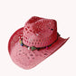 Women's Openwork Woven Cowboy Hat, Multicolours