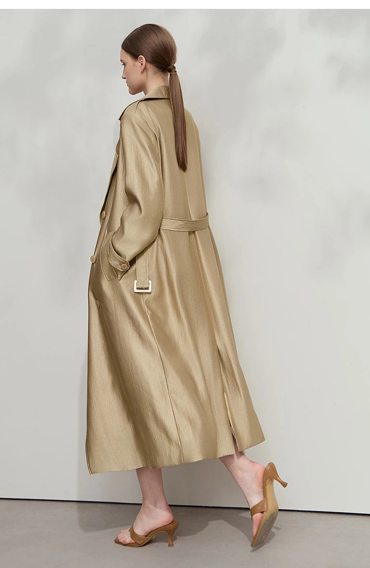 Minimalist Luxury Medium-Weight Women's Rain Coat
