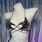 Gothic Crop Top with Spikes, Punk Rave Festival Bra, Multi Designs