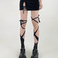 Summer Sexy Long Japanese-Style Socks, Irregular Lace-Tie Fishnet Stockings