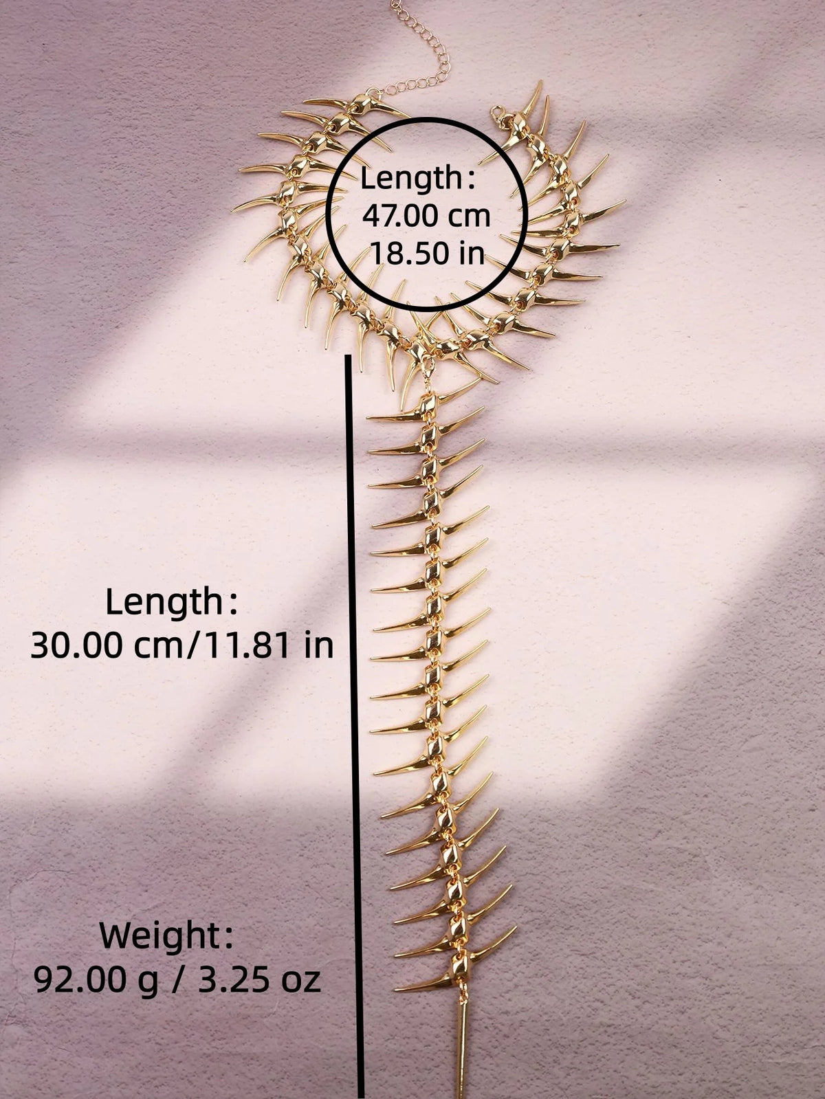 Dark Cross Edgy Thorn Skeleton Necklace