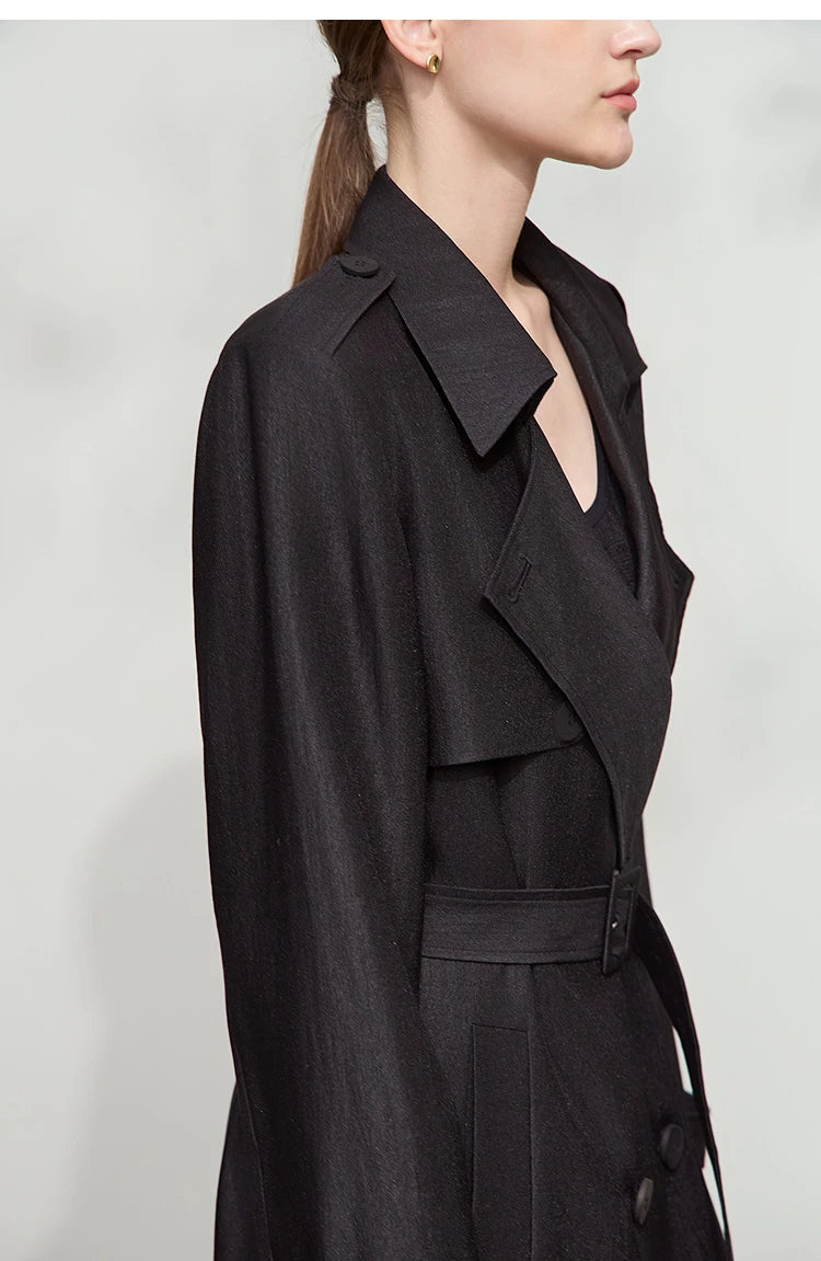 Minimalist Luxury Medium-Weight Women's Rain Coat