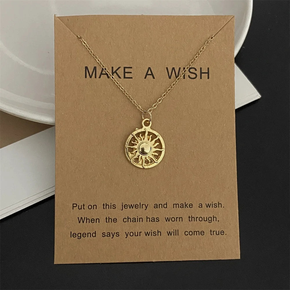 Moon Star Pendant Necklace, Multi Designs
