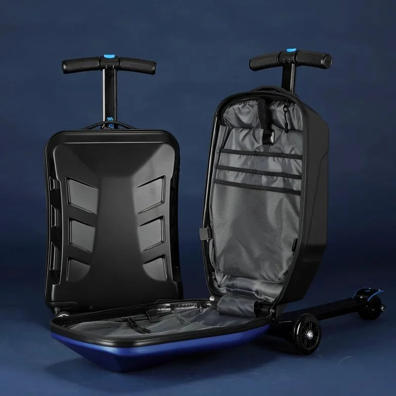 XSD Lazy Luggage Multi Function Scooter Suitcase Rolling Luggage Sk Vireous.Shop