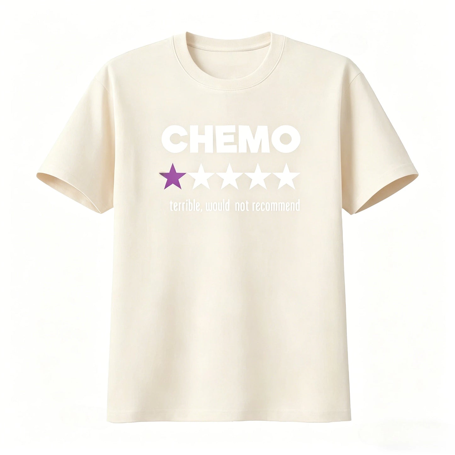 Funny Chemo T-Shirt with Star Rating Design for Cancer Survivors