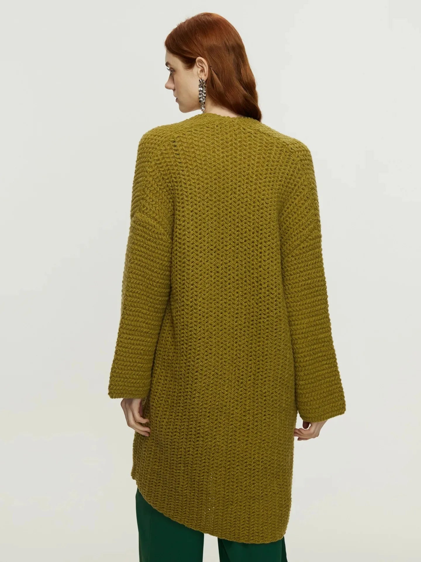 Knitted Cardigan Coat Medium-Length, Multi Colours