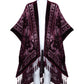 Kimono Women's Long Boho Tassel Beach Cover-Up, Multi Colours