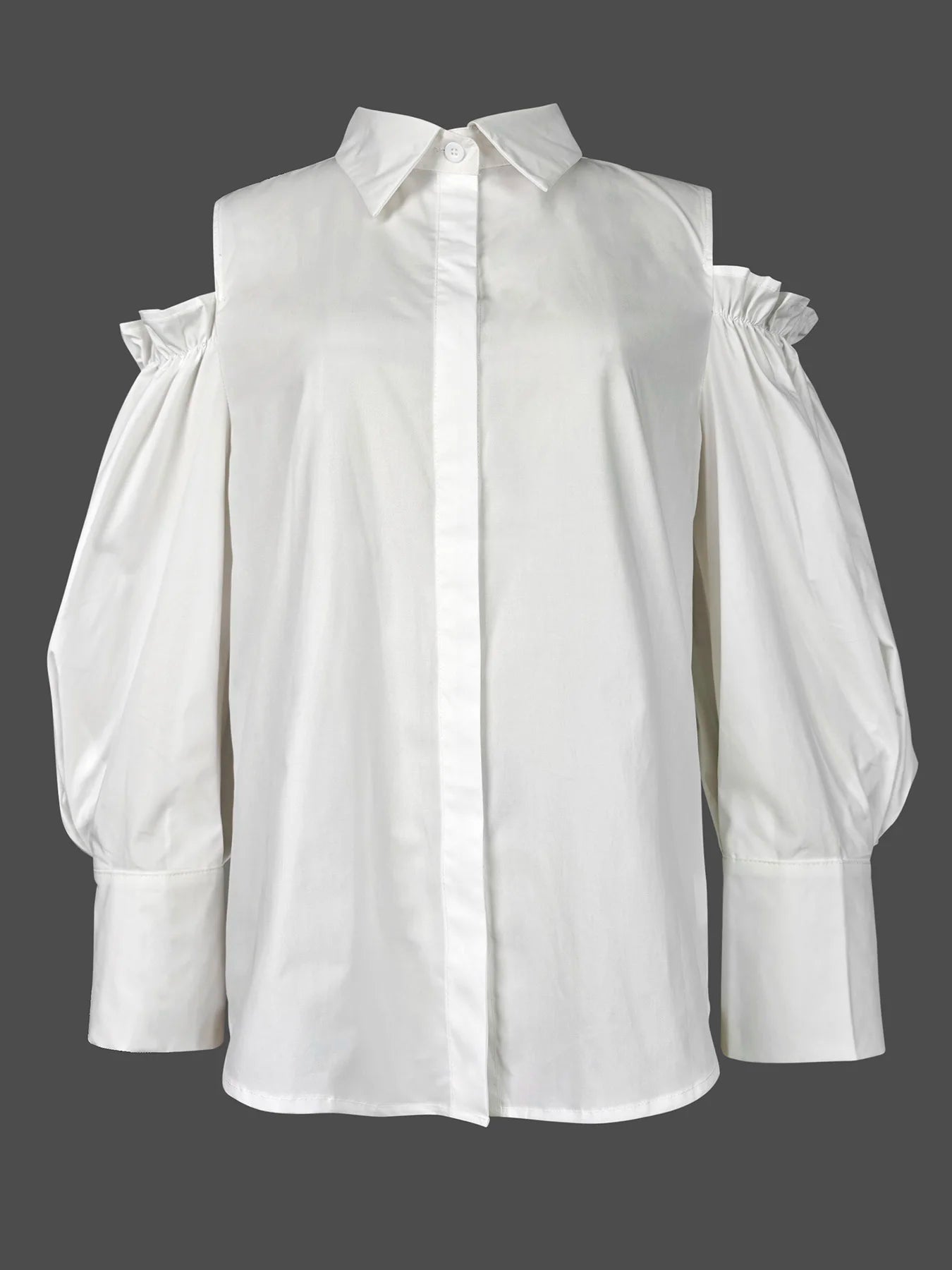 Vireous Women's Tuxedo Dress Shirt