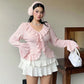 Vireous Elegant French Ruffle Flared-Sleeve Blouse, Plus Sizes