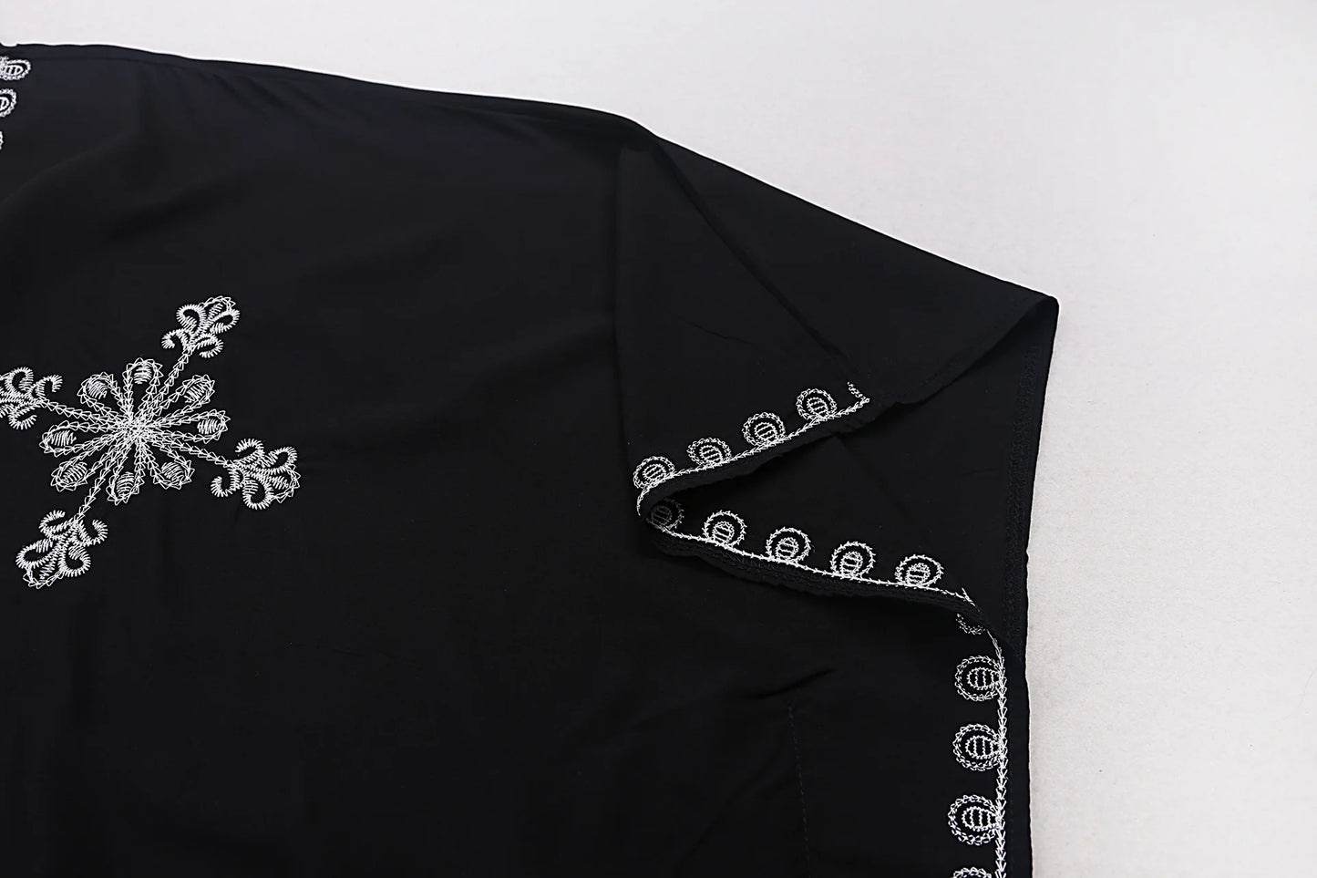 Loose Beach Kimono Cardigan Swimsuit Cover Up with Embroidery