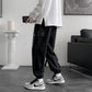 Goth Women's Cargo Pants, Joggers in Black, Techwear with Chain