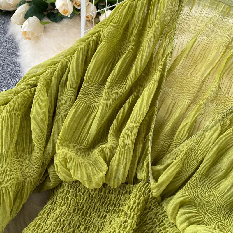 Vireous Women's Sexy Chiffon Sheer Short Blouse