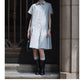 Elegant Preppy Dress, Summer Slim-Fit Shirt Dress