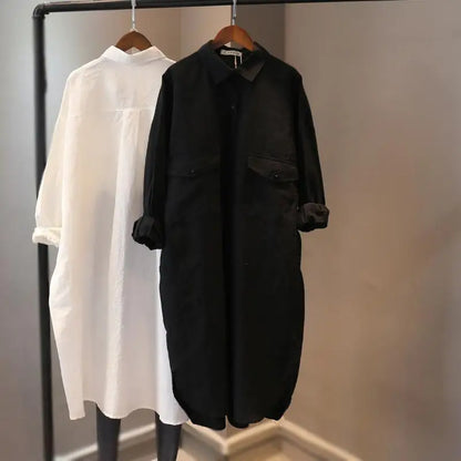 Cotton Blend Women's Midi Polo Shirt Dress, Plus Sizes