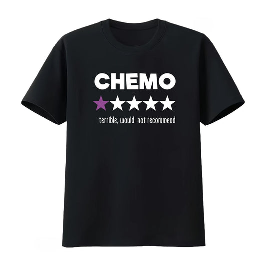 Funny Chemo T-Shirt with Star Rating Design for Cancer Survivors