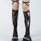 Summer Sexy Long Japanese-Style Socks, Irregular Lace-Tie Fishnet Stockings