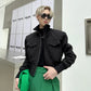 Men's Avant Garde Punk Bomber Jacket, High Collar