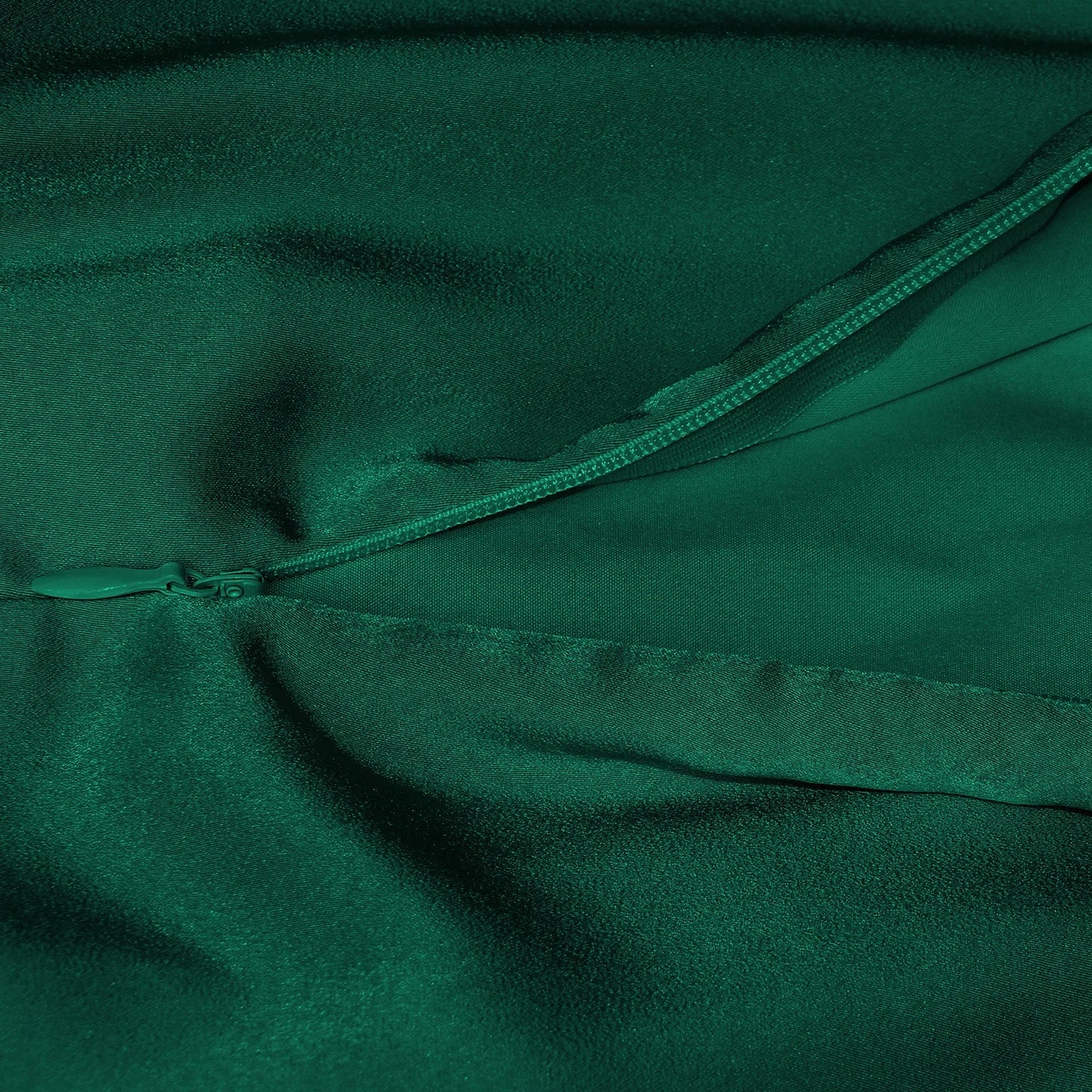 Vireous Summer Silk Satin Sleeveless Long Dress, Draped Bodice