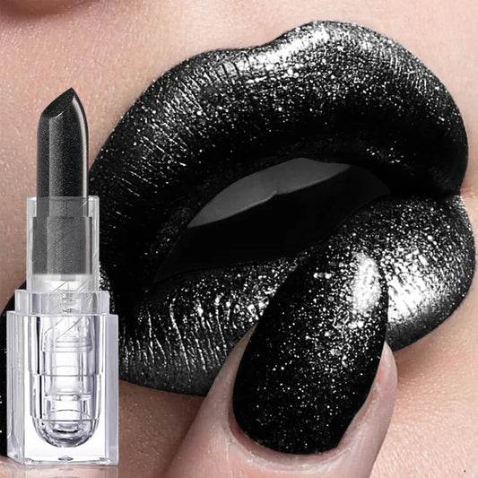 Rasme Waterproof Glitter Lipstick, Sexy Black Lip Gloss