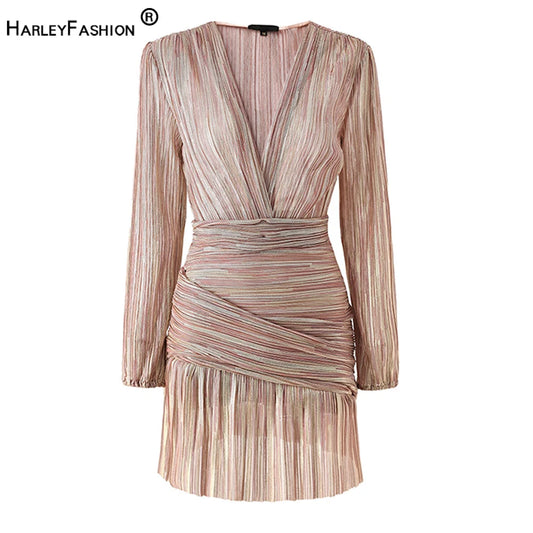 Harley Fashion® Organza Shimmering Wrap Dress