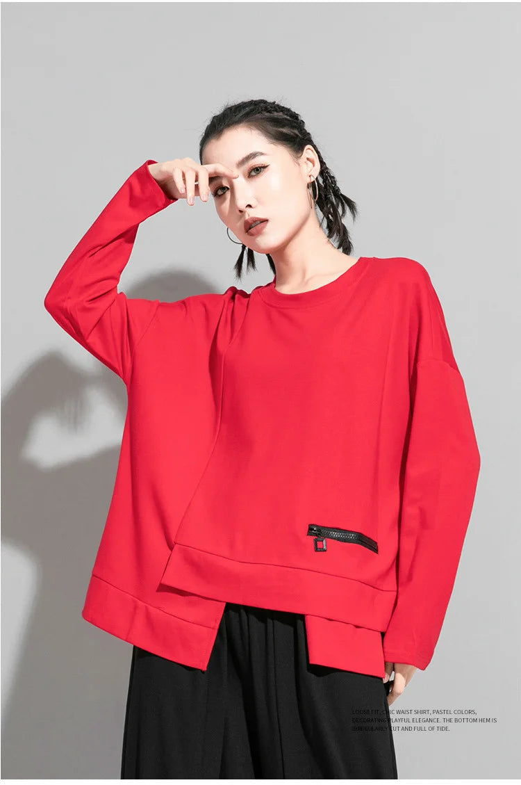 Vireous Streetwear Women's Round-Neck Fashion Top, Catwalk Collection