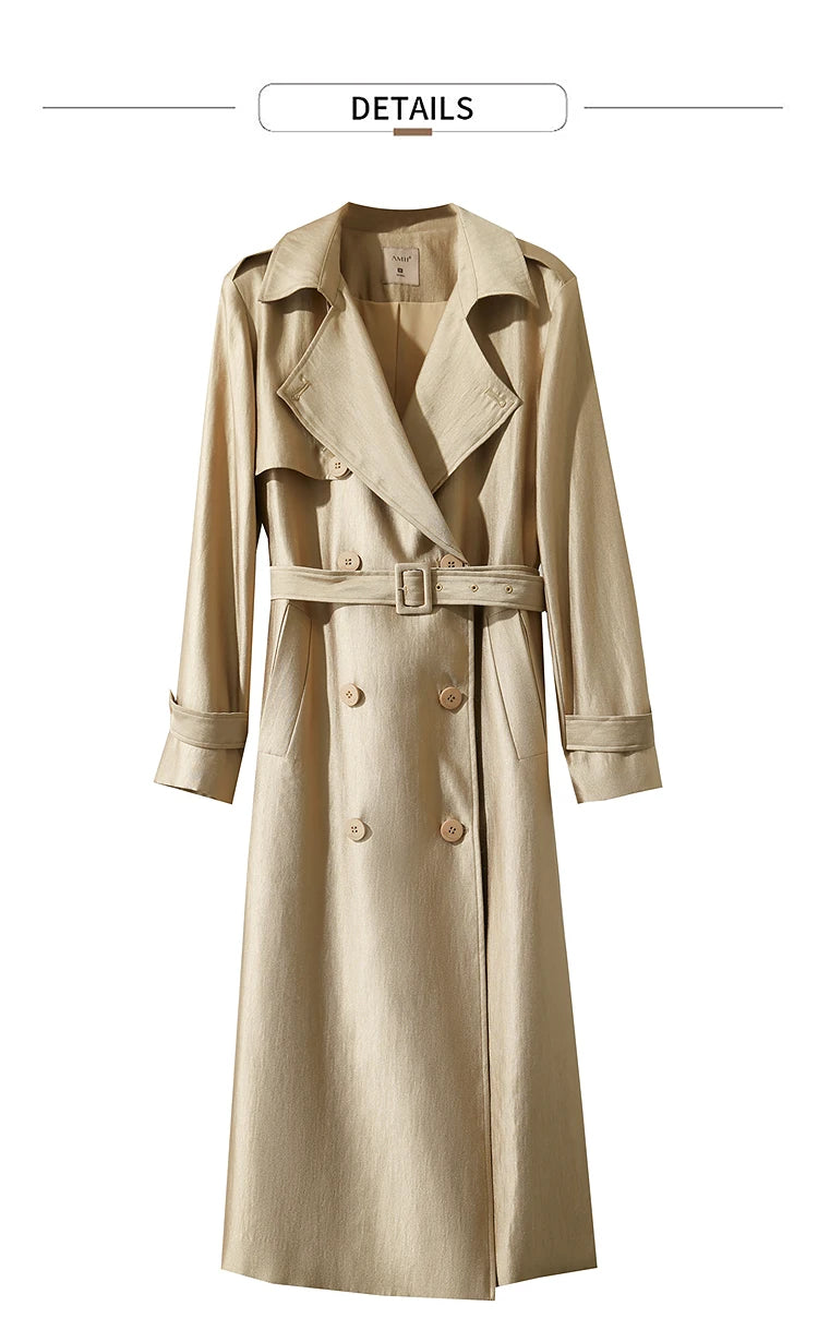 Minimalist Luxury Medium-Weight Women's Rain Coat