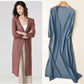 Vireous Long Loose Minimalist Lightweight Cardigan Coat
