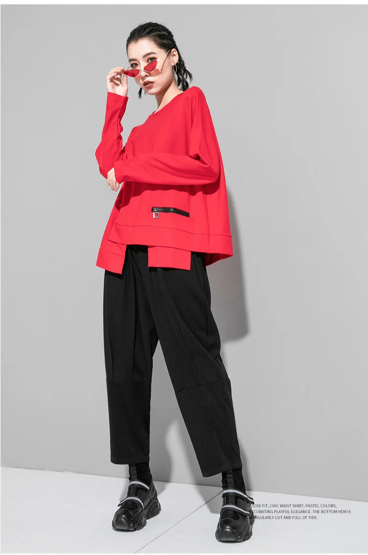 Vireous Streetwear Women's Round-Neck Fashion Top, Catwalk Collection